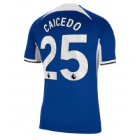 Fotballdrakt Herre Chelsea Moises Caicedo #25 Hjemmedrakt 2023-24 Kortermet